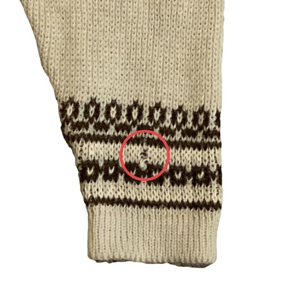 Vintage Nordstrikk Norwegian Wool Sweater Fair Isle Pattern Size Small FLAWS - Picture 6 of 7
